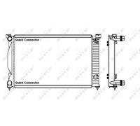 NRF Radiador refrigeración del motor para vehículos con radiador combinado agua/aceite Ancho de red 396mm Longitud de red 635mm Profundidad de red 32mm Compatible con AUDI A4 B7 Avant 8ED 50543A
