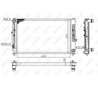 NRF 539504A Radiador, refrigeración del motor