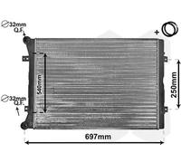 VAN WEZEL Radiador, refrigeración del motor para VOLKSWAGEN: Sharan & SEAT: Alhambra & FORD: Galaxy (Ref: 58002283)