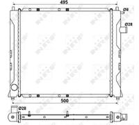 NRF Radiador de refrigeración de motor Economy Class 58107A