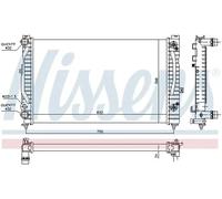 Radiador de agua Aletas refrigeración unidas mecánicamente 60229 NISSENS para VW
