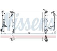 Radiador de agua Aletas refrigeración unidas mecánicamente 606810 NISSENS