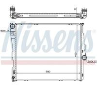 Radiador de agua Aletas refrigeración unidas mecánicamente 60803A NISSENS