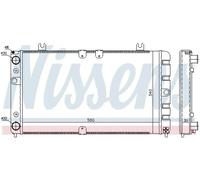 Radiador de agua Aletas refrigeración unidas mecánicamente 623554 NISSENS