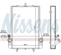 Radiador de agua Aletas refrigeración unidas mecánicamente 63623 NISSENS