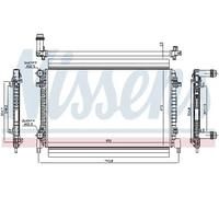 Radiador de agua Aletas refrigeración unidas mecánicamente 65327 NISSENS para VW