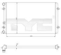 TYC Radiador, refrigeración del motor para SKODA: Octavia & AUDI: S3, TT, A3 & VOLKSWAGEN: Golf, Bora & SEAT: Leon, Toledo (Ref: 702-0033)