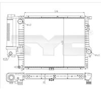 Radiador de agua Aletas refrigeración unidas mecánicamente 703-0010-R TYC
