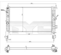 TYC 725-0048-R Radiador, refrigeración del motor