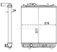 MAHLE ORIGINAL CR 837 001S Radiador, refrigeración del motor