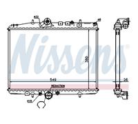 Radiador, refrigeración de motor NISSENS 61295A