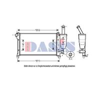 AKS DASIS Refrigerador De Agua Radiador Mecánico Para Fiat Panda 169 1.1