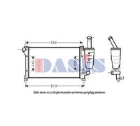 AKS DASIS Refrigerador De Agua Radiador Mecánico Para Fiat Panda 169 1.1