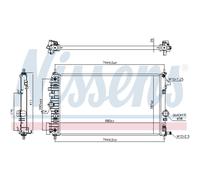 Radiador de agua Aletas refrigeración soldadas 630769 NISSENS para OPEL