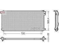 Radiador de agua DRM02051 DENSO