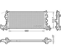 Radiador, refrigeración de motor DENSO DRM20118