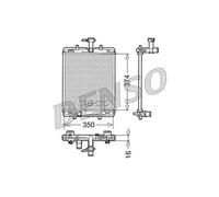 Radiador de agua DRM21602 DENSO para CITROËN PEUGEOT TOYOTA