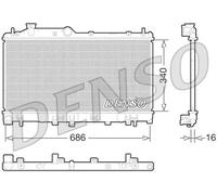 Radiador de agua DRM36013 DENSO para SUBARU LEGACY V LEGACY V Station Wagon