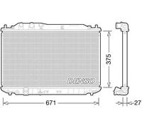 Radiador de agua DRM40029 DENSO para HONDA CIVIC VIII Hatchback CIVIC VIII Sedán