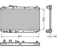 Radiador de agua DRM40037 DENSO para HONDA CIVIC IX CIVIC IX Sedán