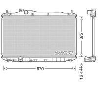 DENSO DRM40040 Radiador, refrigeración del motor