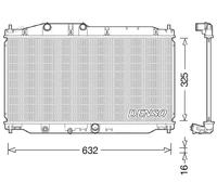 DENSO DRM40043 Radiador, refrigeración del motor