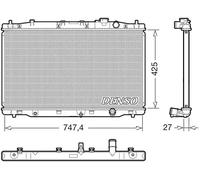 Radiador de agua DRM40052 DENSO para HONDA CR-V IV