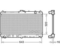 DENSO Radiador, refrigeración del motor para MAZDA: MX5, MX3 (Ref: DRM44031)