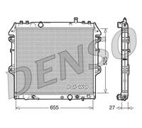 Radiador de agua DRM50045 DENSO para TOYOTA HILUX VII Pick-up