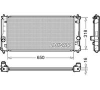 Radiador de agua DRM50081 DENSO para TOYOTA MR2 III