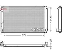 Radiador de agua DRM50151 DENSO para TOYOTA LEXUS