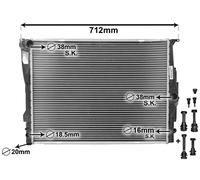Radiador De Agua Para BMW 1er 3er E87 116I 118I 120I 130I E81 E90 318I 320I