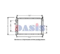 AKS DASIS Refrigerador de Motor para Fiat Coupe FA/175 2.0 20V Turbo