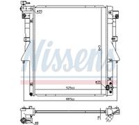 Radiador de agua Aletas refrigeración soldadas 606549 NISSENS para MITSUBISHI