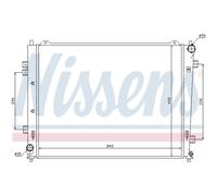 Radiador de agua Aletas refrigeración soldadas 66684 NISSENS para KIA
