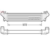 Radiador de aire de admisió DENSO DIT09114 para 500L (351_, 352_) 1.6 2012-2018