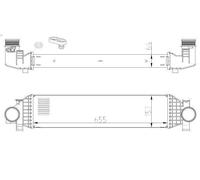 Radiador de aire de admisió NRF 309068 para FORD FOCUS III 2 2014-2017