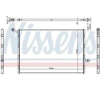 Radiador de aire intercooler Aletas refrigeración soldadas 606292 NISSENS