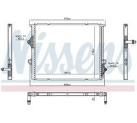 Radiador de aire intercooler Aletas refrigeración soldadas 606397 NISSENS