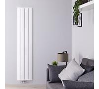 Radiador de Aluminio Diseño Vertical Blanco 842W x 1800mm x 375mm - Conexión Central - Aurora