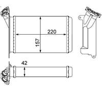 Radiador de calefacció MAHLE AH 95 000S para BMW 3 (E30) 2 1982-1991