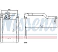 Radiador de calefacció NISSENS 707324 para KIA PICANTO II (TA) 1 2011-2017