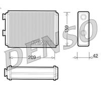 Radiador de calefacción DENSO DRR09070 para FIAT PUNTO (188_) 1.2 1999-2006