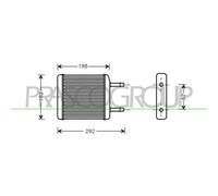 Radiador De Calefacción Prasco DW320H001 Aq para Chevrolet Daewoo