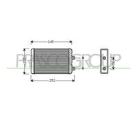 Radiador De Calefacción Prasco FT133H001 Aq para Fiat Lancia