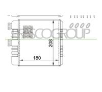 Radiador De Calefacción Prasco OP017H005 Aq para Opel Vauxhall