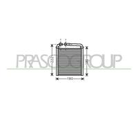 Radiador De Calefacción Prasco VG036H002 Aq para VW