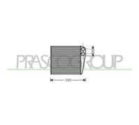 Radiador De Calefacción Prasco VG055H001 Aq para Audi Seat Skoda VW Delante