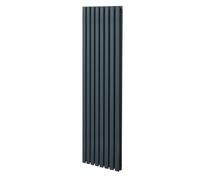 Radiador De Columna Ovalada 1800mm x 480mm Vertical | Gris Antracita | Acero | Montado en pared | Kit de fijación y soportes + Cepillo de limpieza GRATIS | Calefacción estufa calefactor