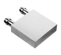 Radiador de CPU de Aleación de Aluminio 40x40 MM | Refrigeración Líquida para PC, Color Plata, Uso en Estaciones de Trabajo y Juegos, para Tubos y Pasta Térmica